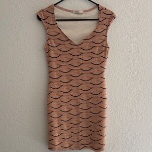 Arden B Cream and Pink Dress